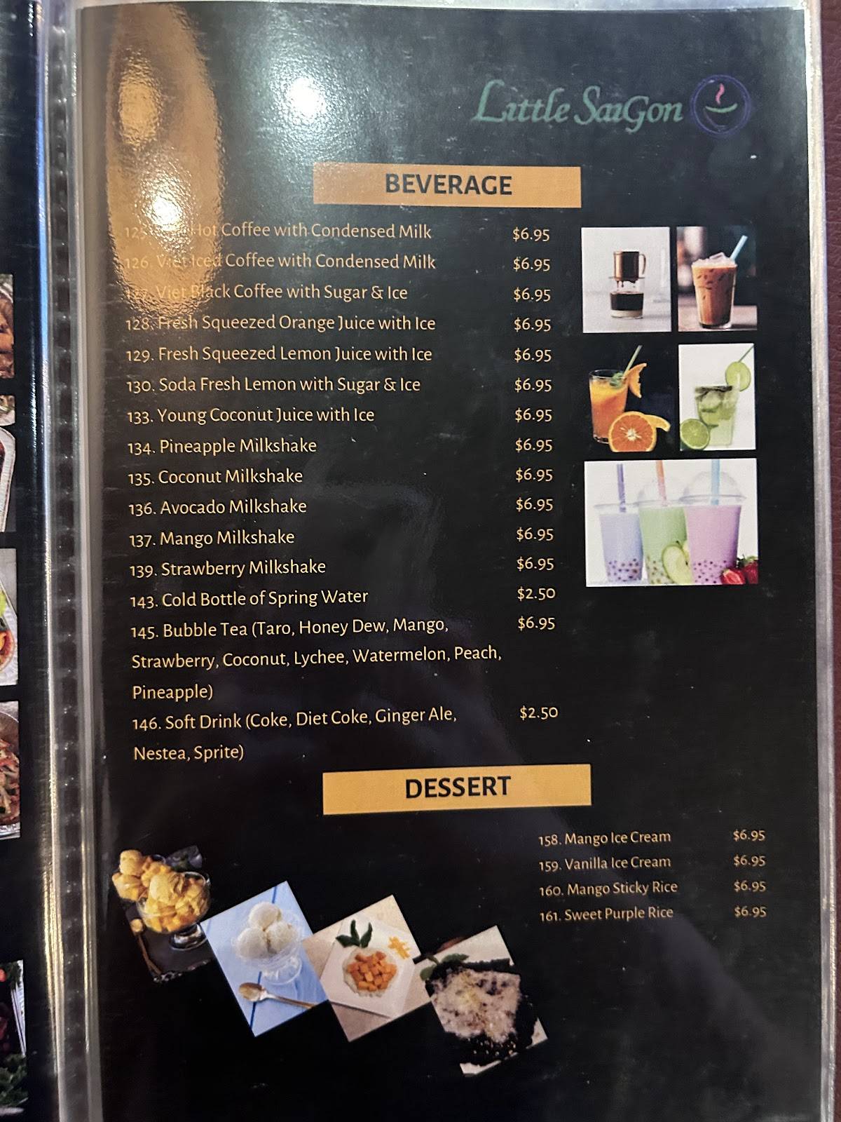 Menu de Little Saigon Vietnamese, Thai & Japanese Restaurant