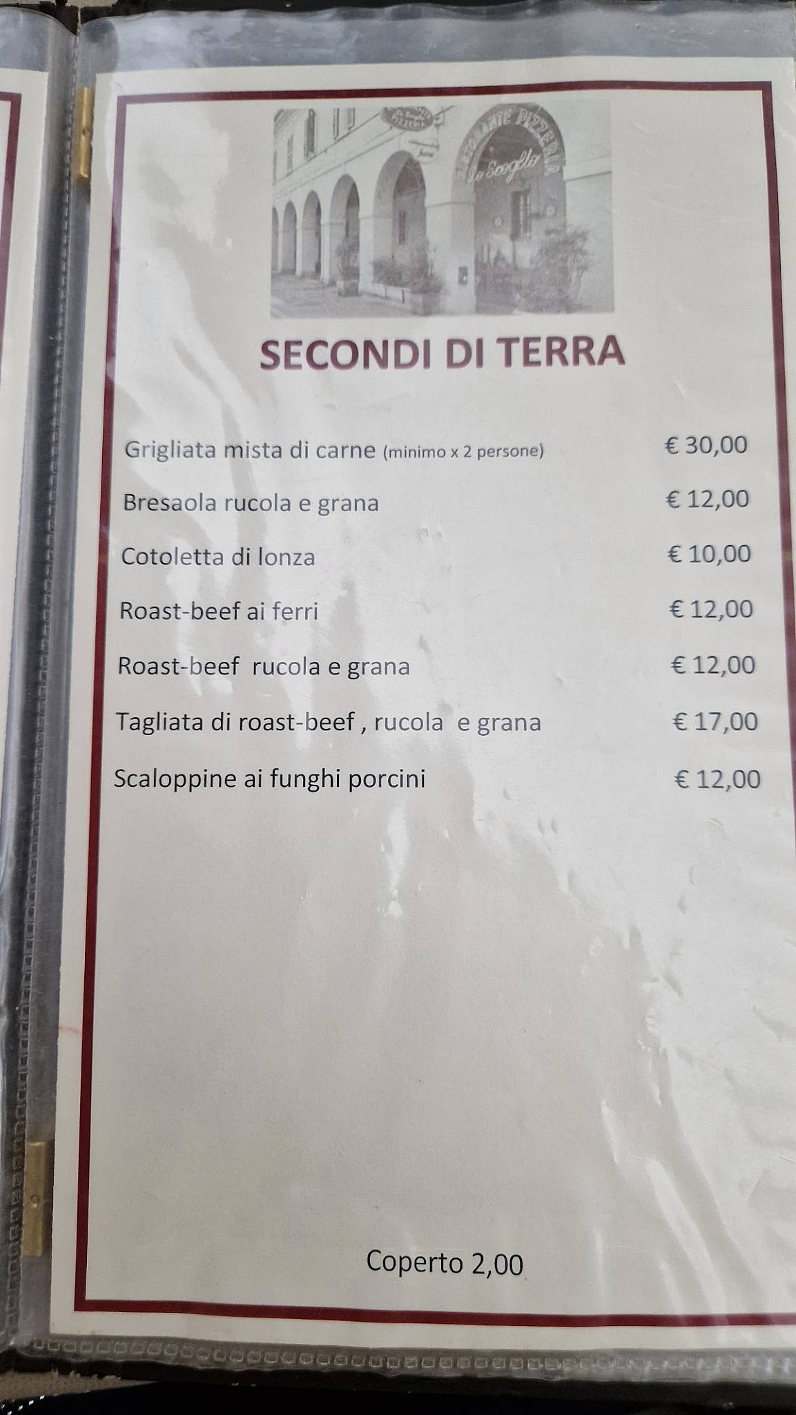 Menu di Lo Scoglio Pizzeria Ristorante 