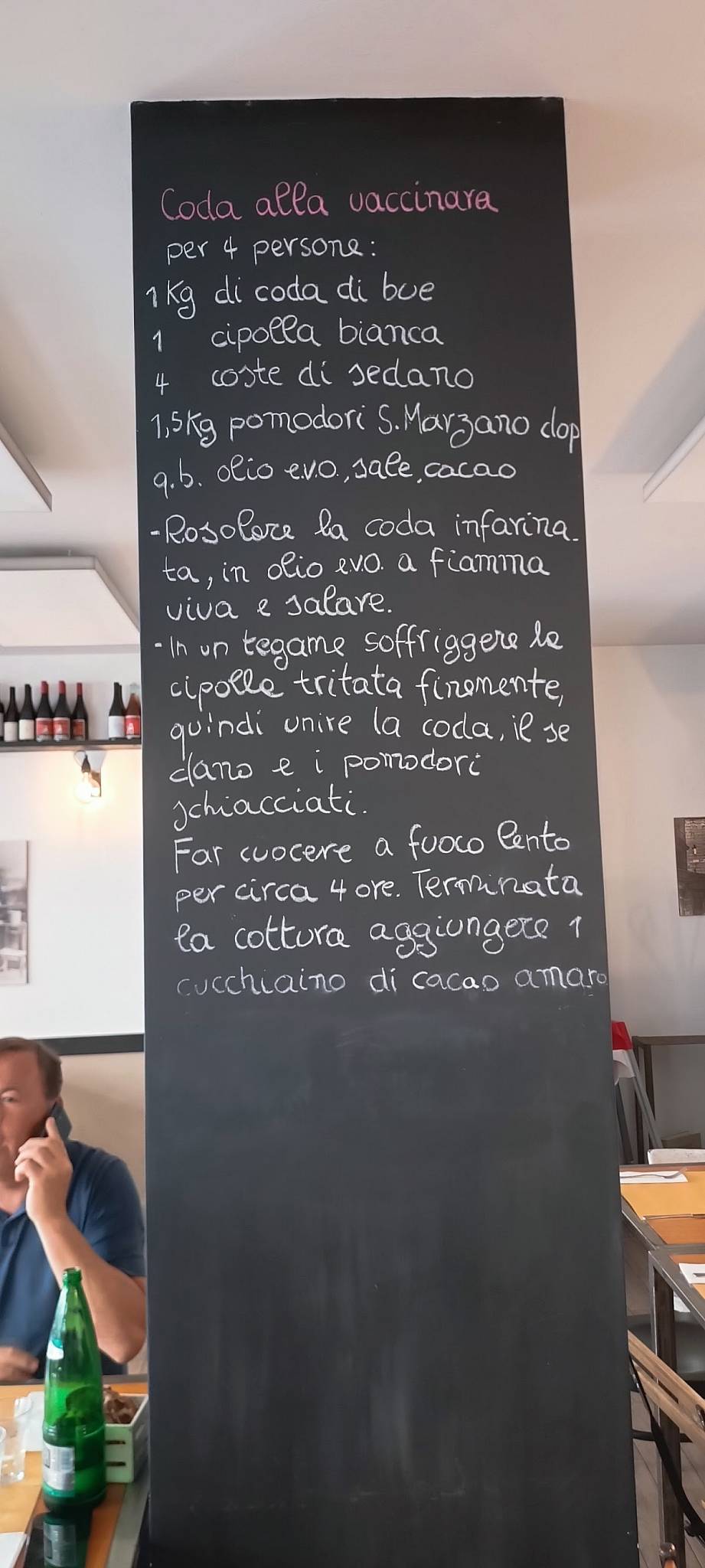Menu di Lo'steria 