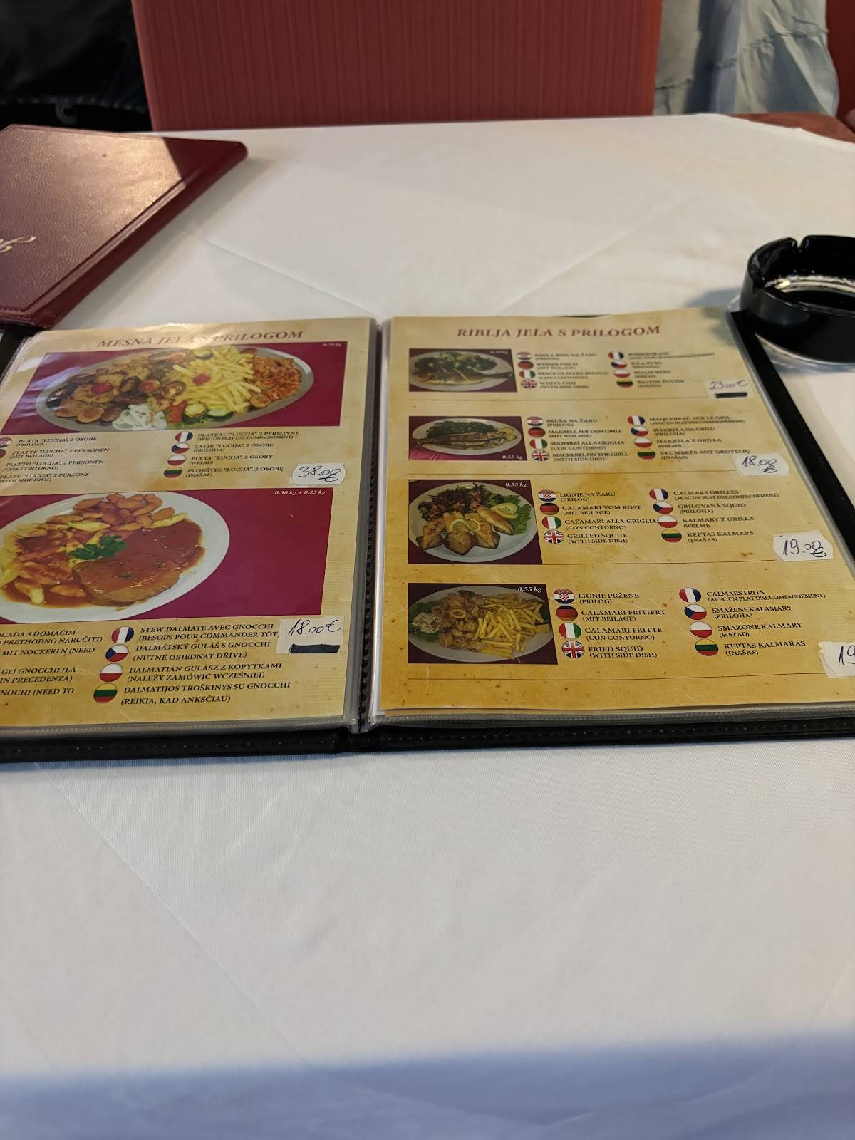 Menu di Restaurant Lucija 