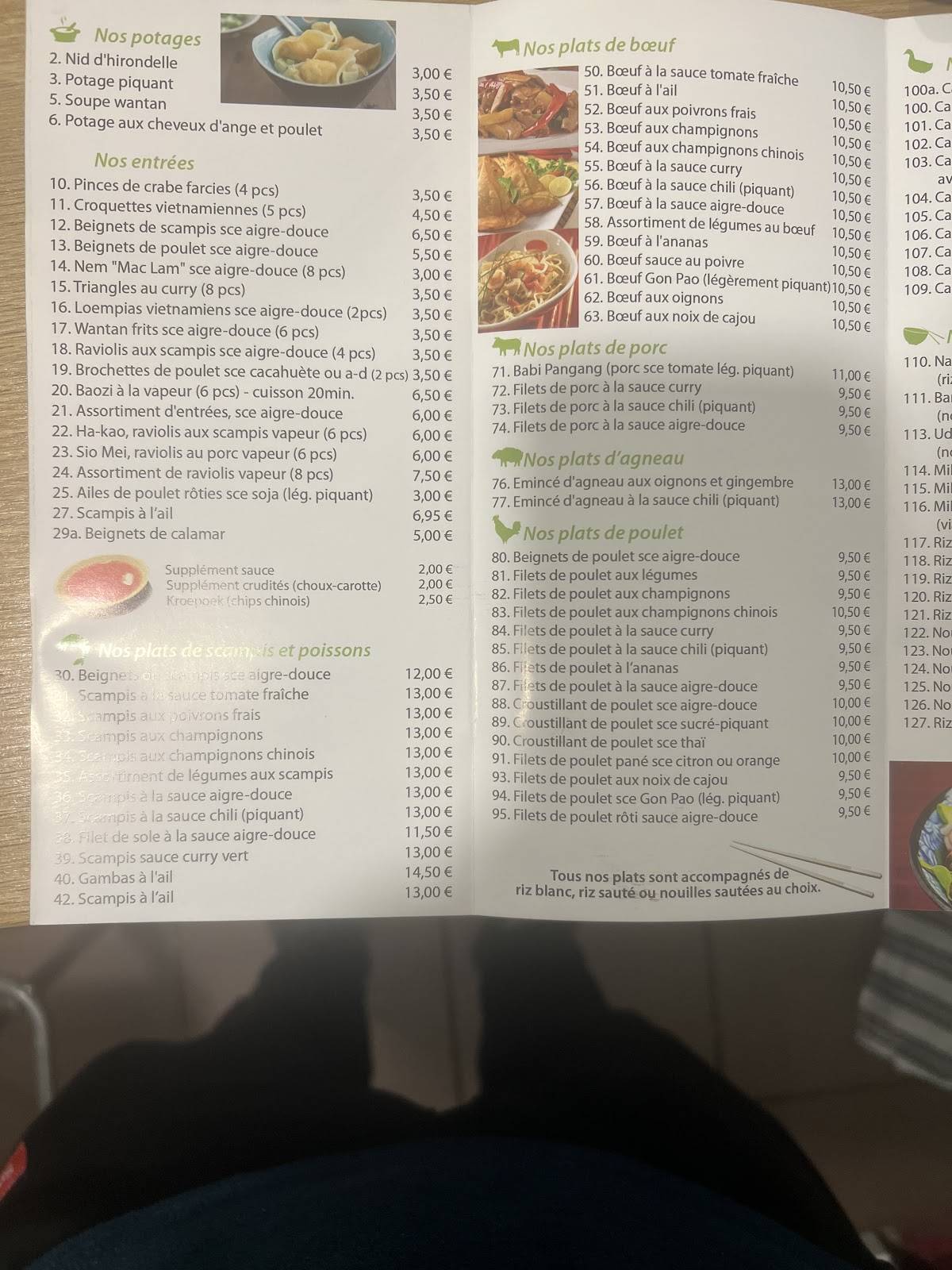 Menu de Mac Lin