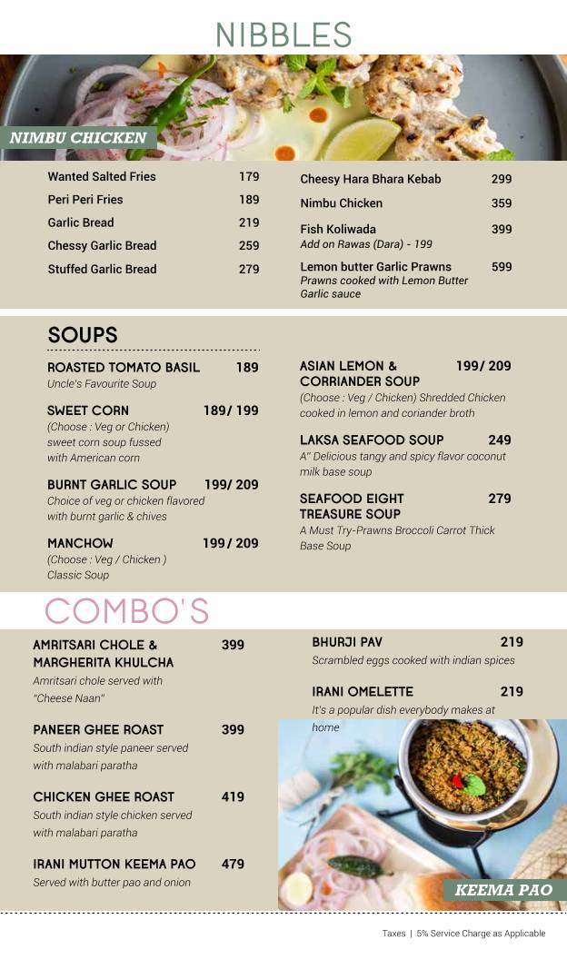 Masala Canteen menu