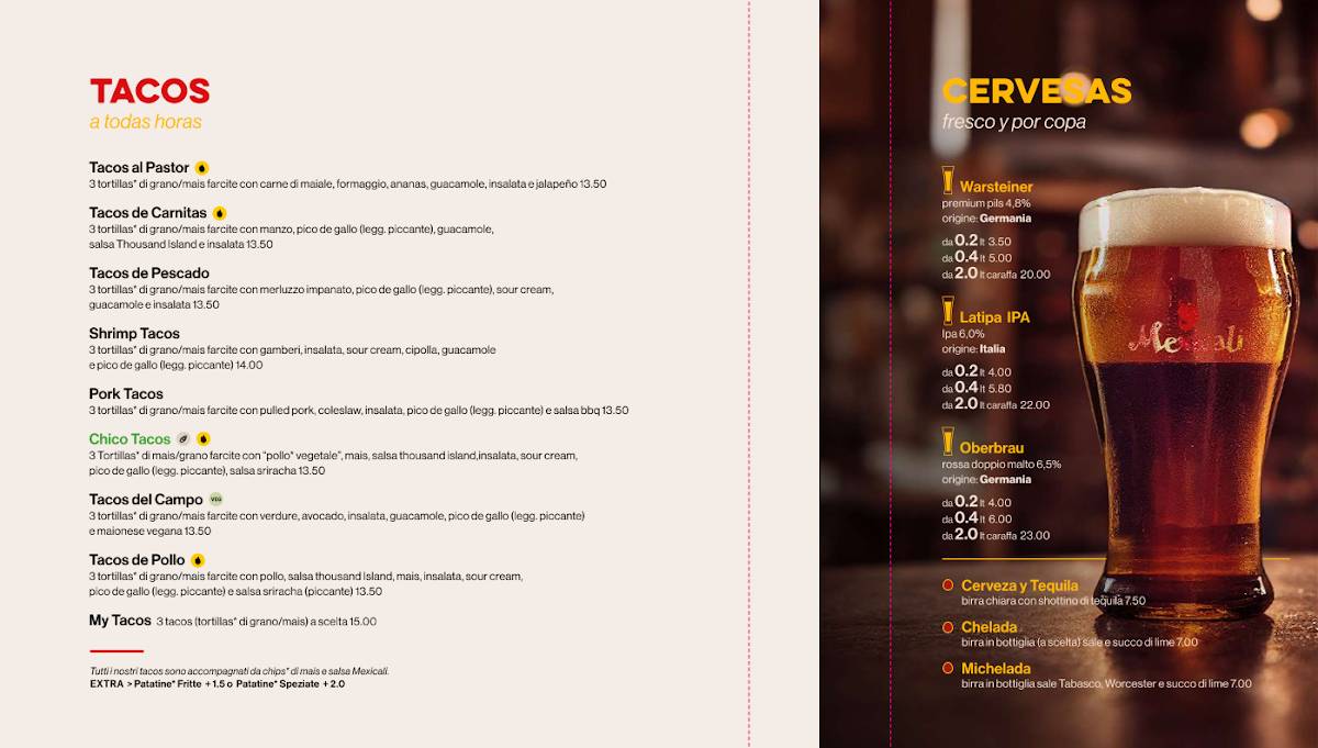 Menu di Mexicali 