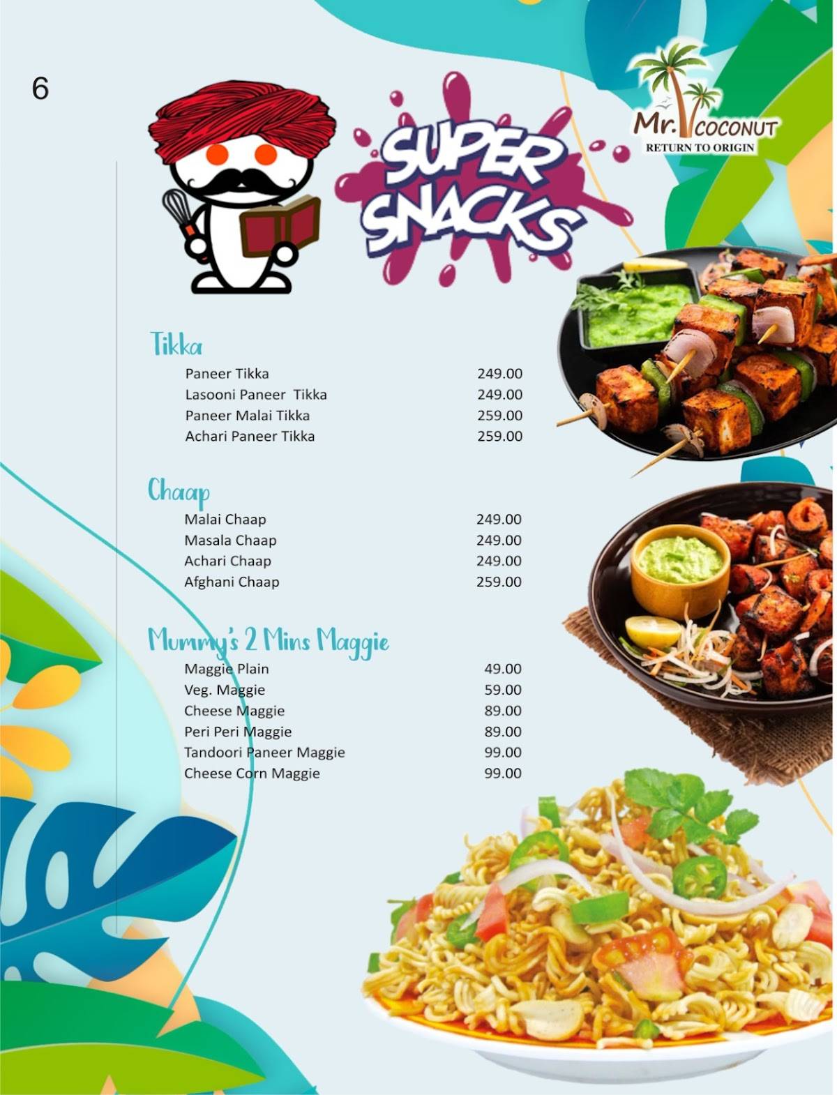 Mr.Coconut Cafe Barbeque And Resturant menu