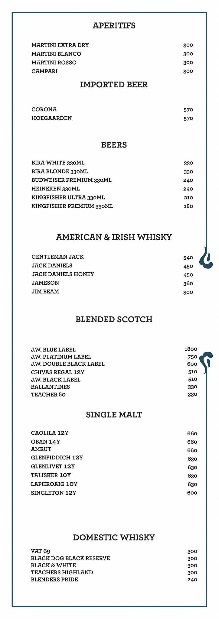 Mulk menu