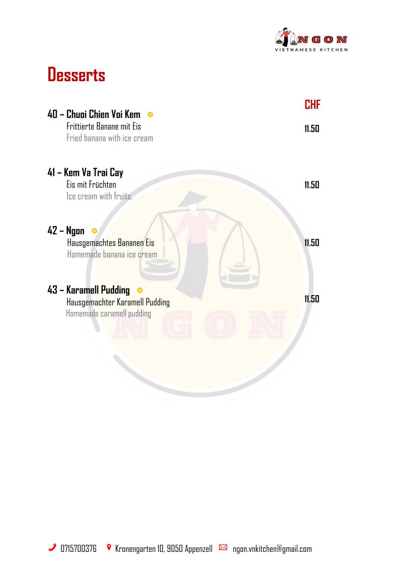 Menu di NGON Vietnamese Kitchen 