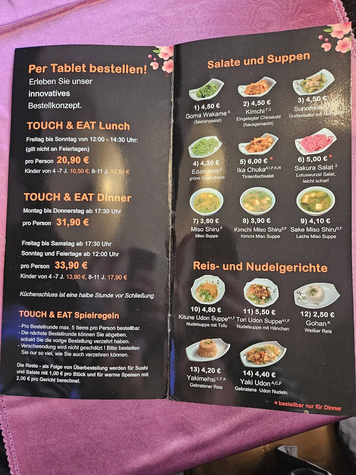 Menu de Restaurant Nagoya Star Sushi & BBQ