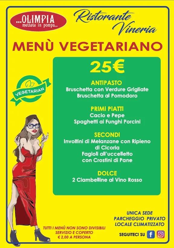 Menu di Olimpia mettete in pompa Ristorante-Vinoteca 