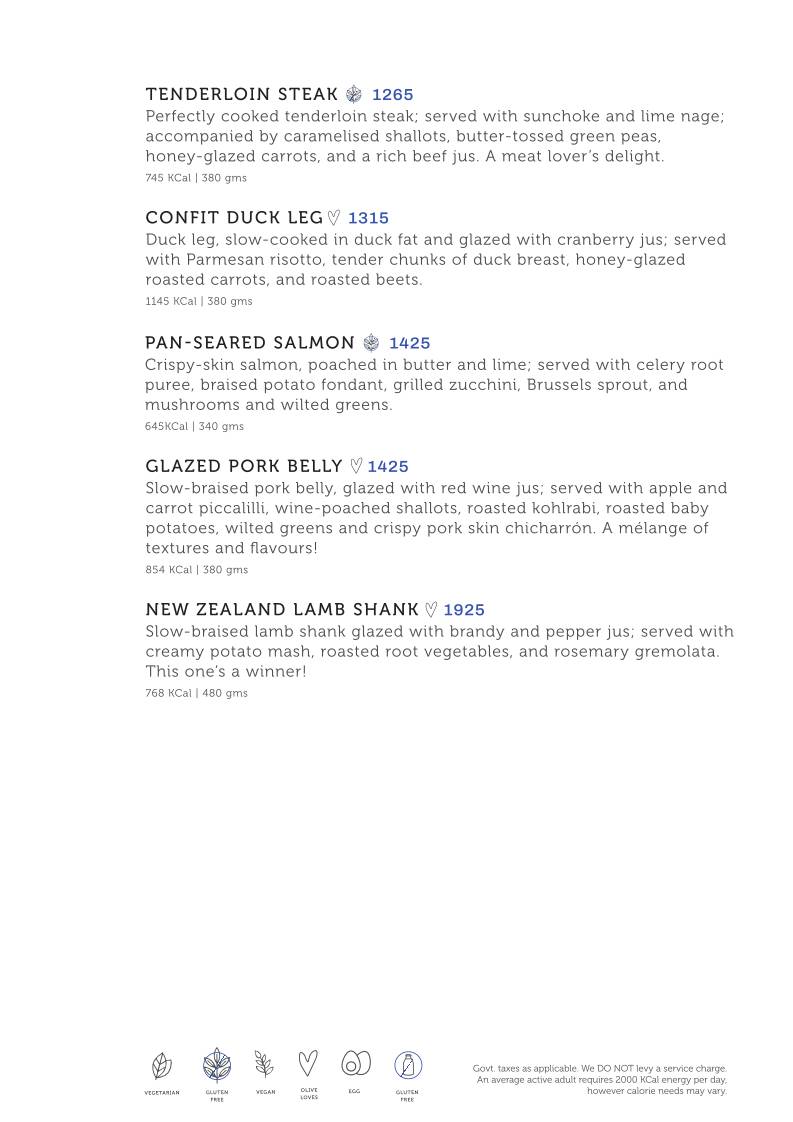 Olive Beach menu