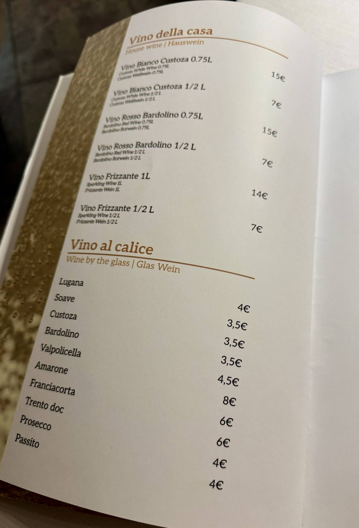 Menu di Osteria Al Pescatore 