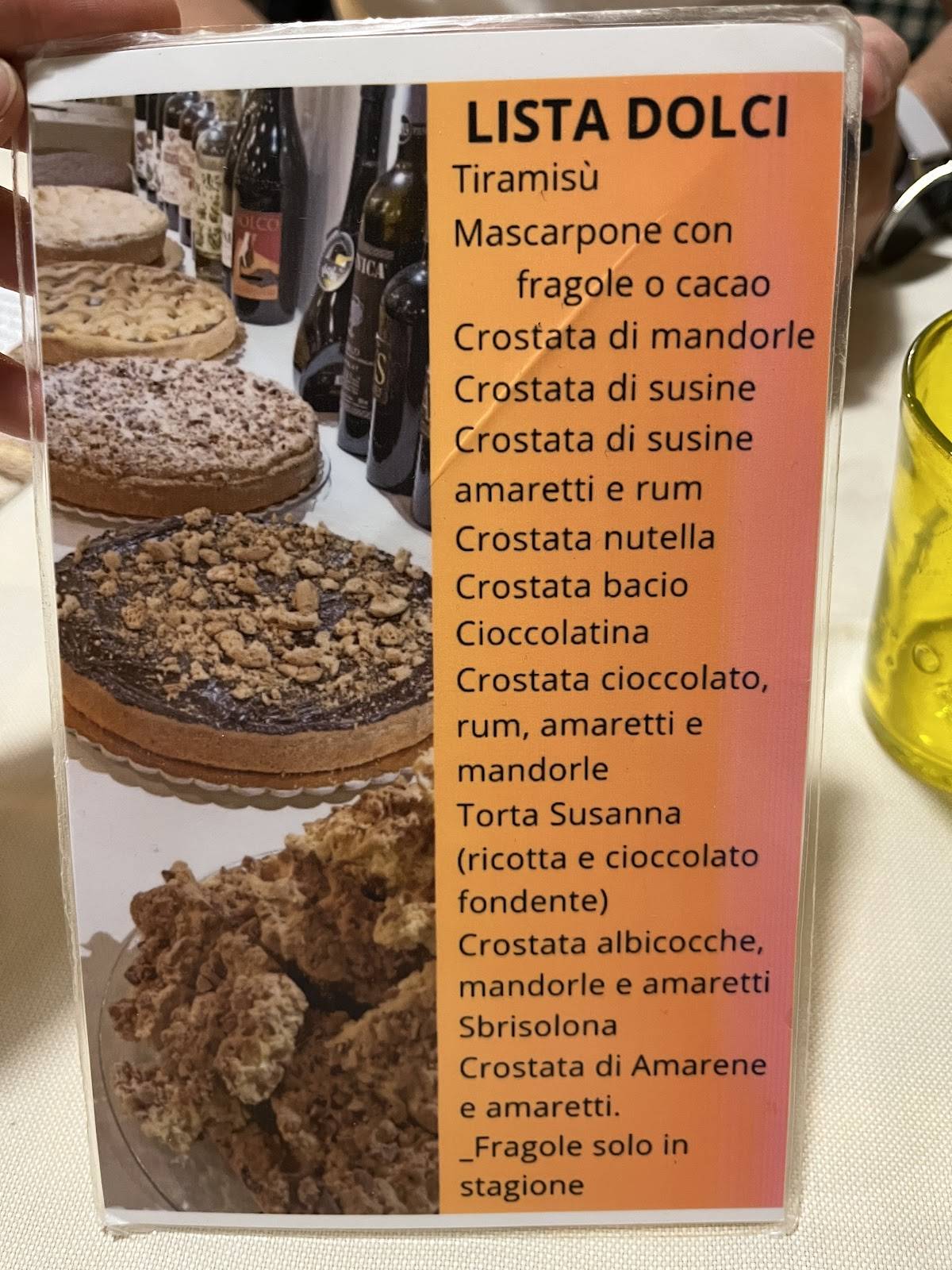 Menu di Osteria Imelde Parma 