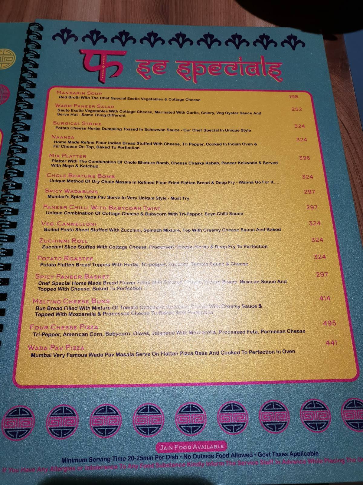 Tiger Tiger Lounge - Mulund menu