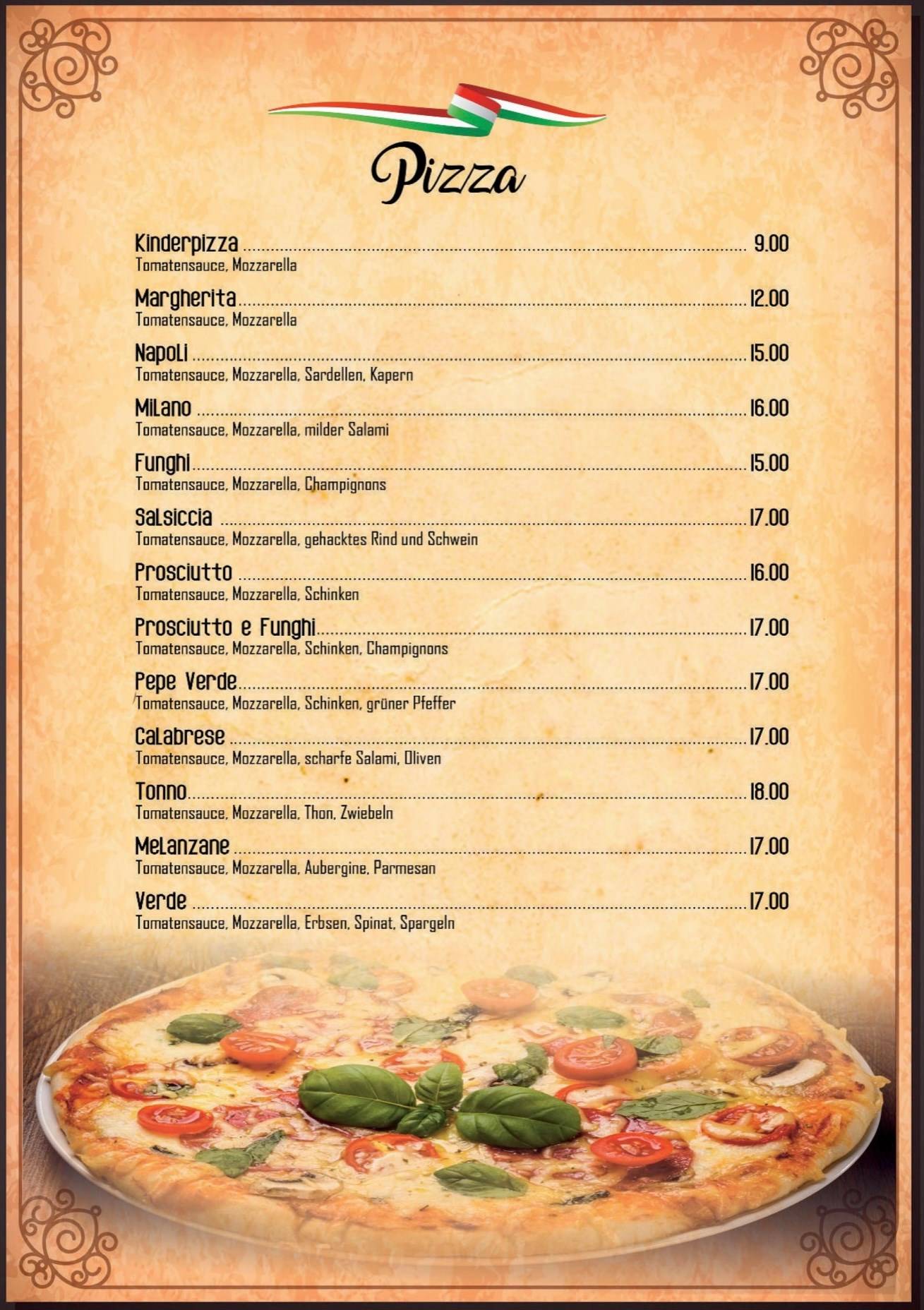 Menu di Pizza Punto Rosso 