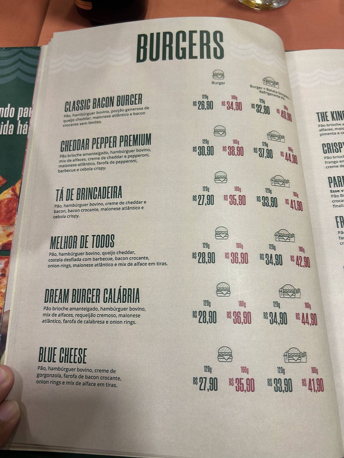 Restaurante e Pizzaria Atlântico cardápio