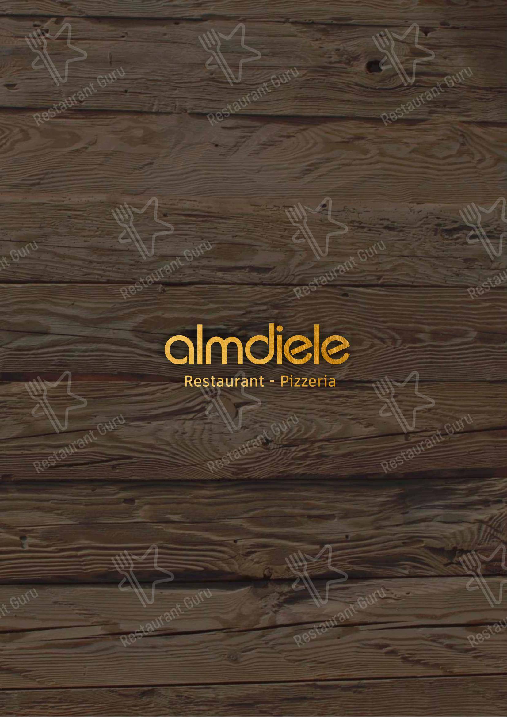 Menu di Ristorante Pizzeria Almdiele - 菜单