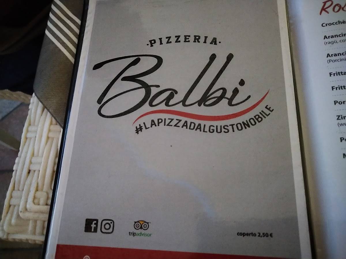 Menu di Pizzeria Balbi 