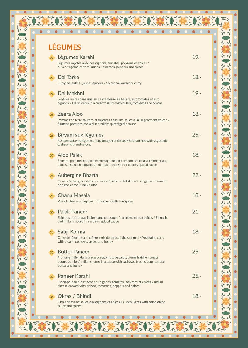 Menu di Rajpoute 