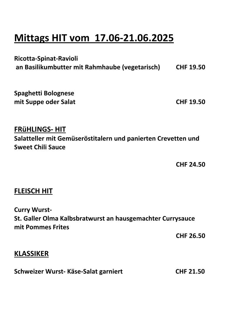 Menu di Restaurant zum Kornplatz 