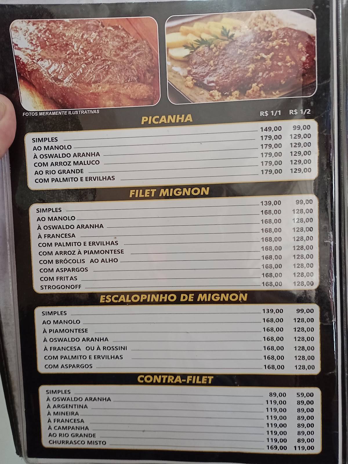 Manolo Bar e Restaurante cardápio