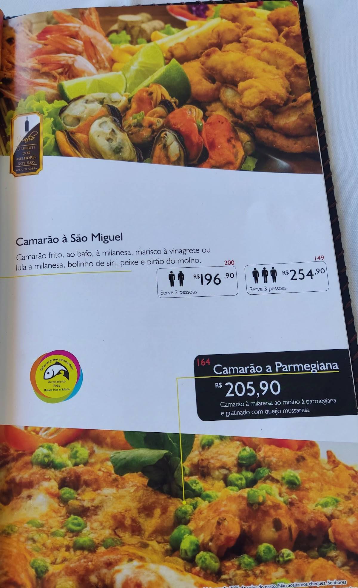 Restaurante Miramar cardápio