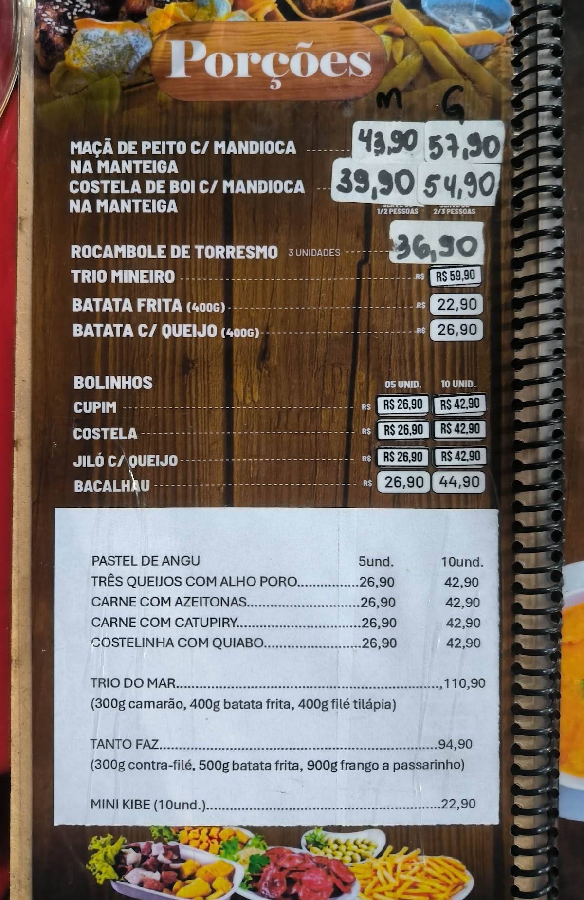 Restaurante Quintal do Peixe cardápio