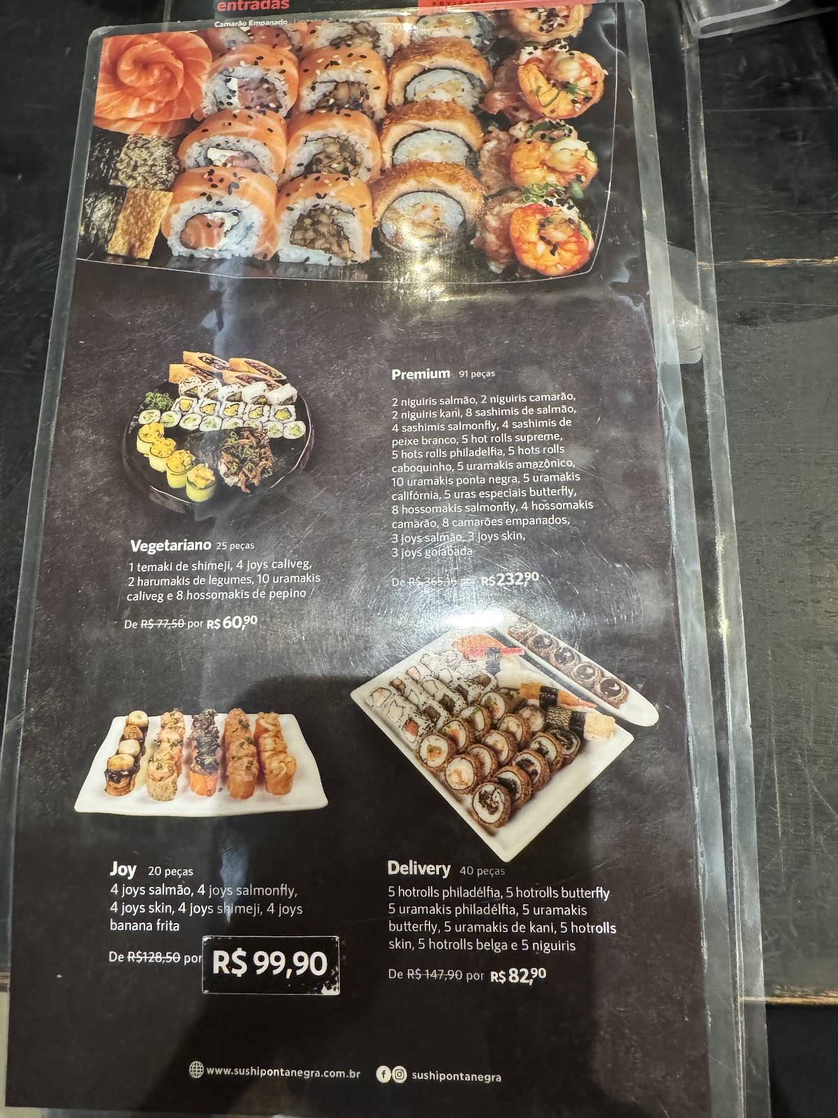 Sushi Djalma Batista cardápio