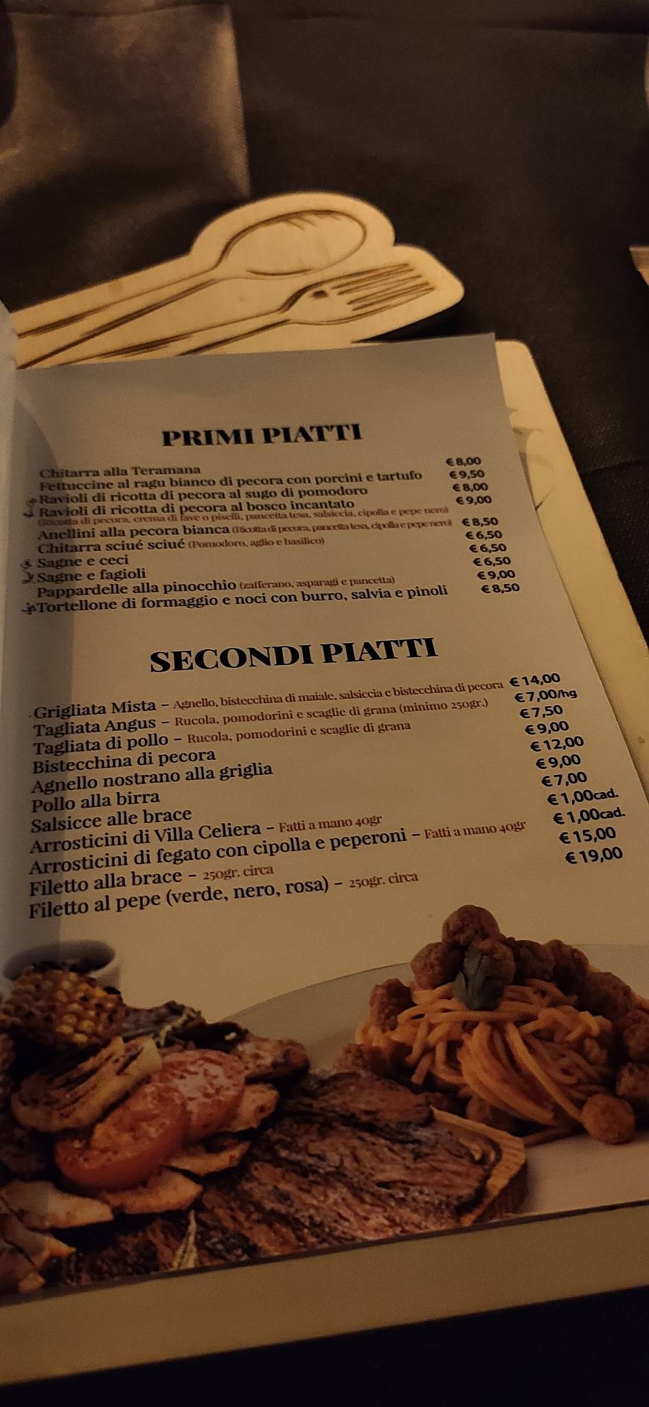 Menu di RistOsteria Mangiafuoco 