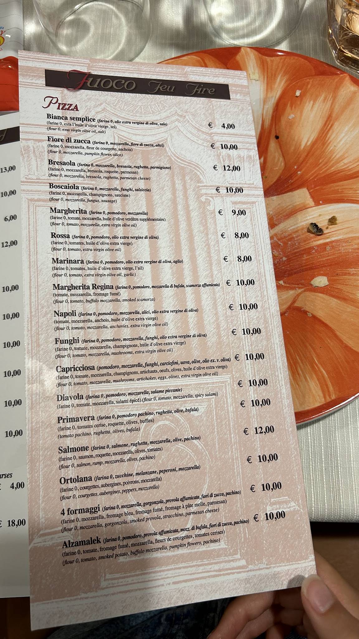 Menu di Ristorante Al Confessionale 