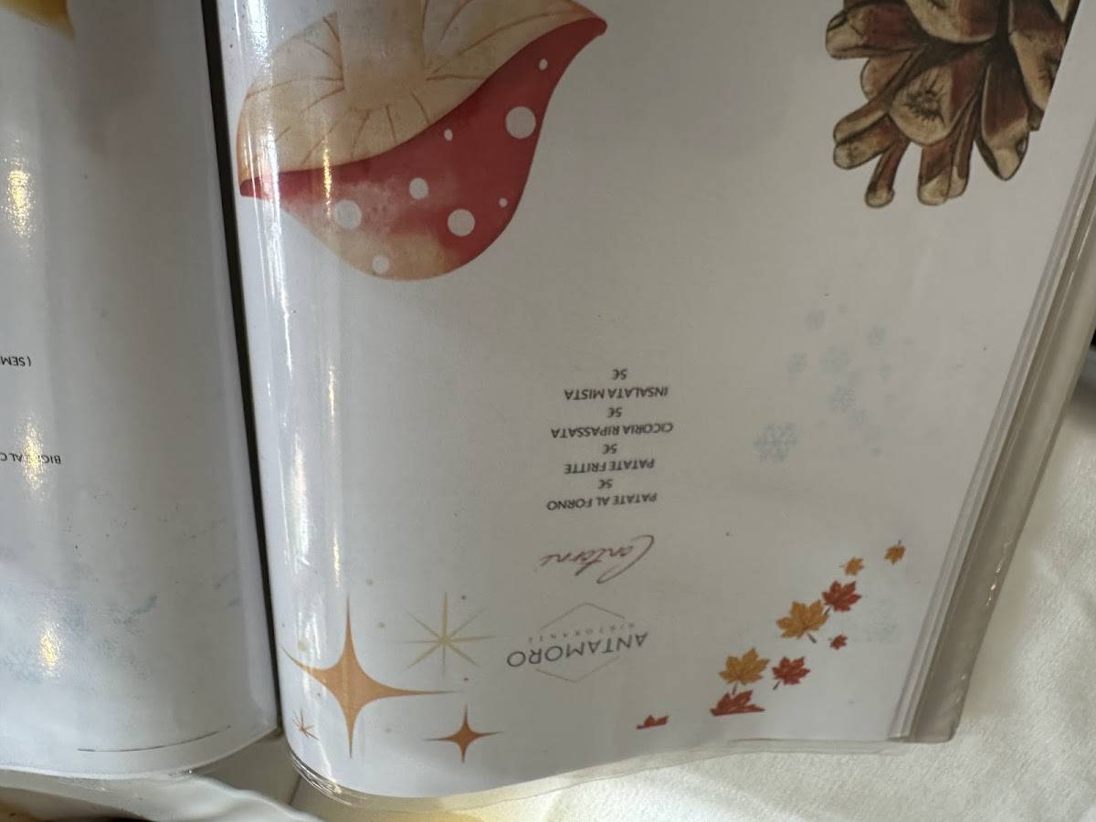 Menu di Ristorante Antamoro 