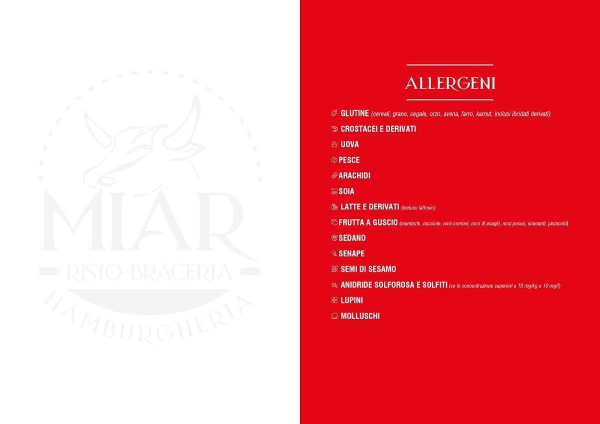 Menu di Ristorante Miar 