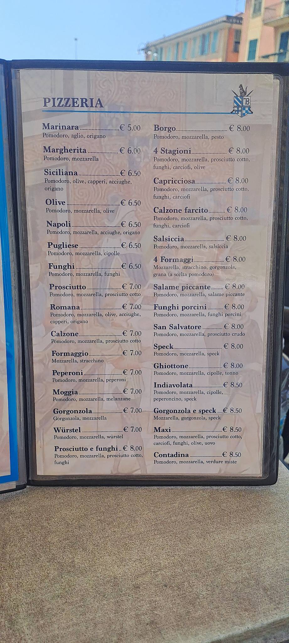 Menu di Ristorante Pizzeria Il Desco dei Fieschi 