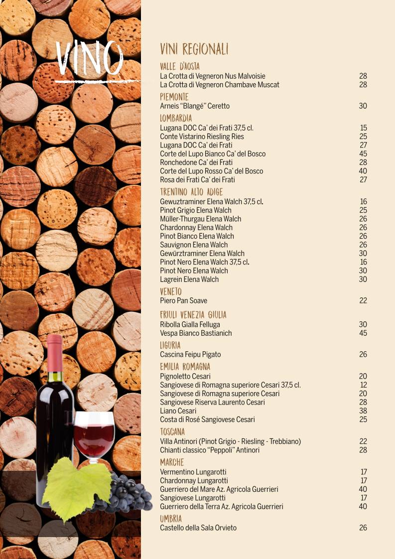 Menu di Pinterrè 