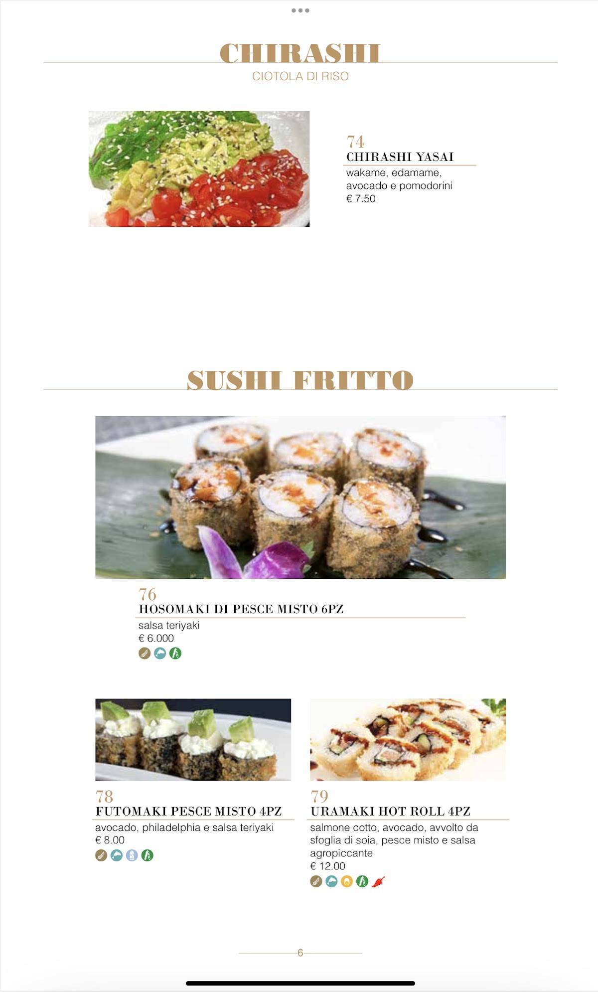 Menu di Ristorante 