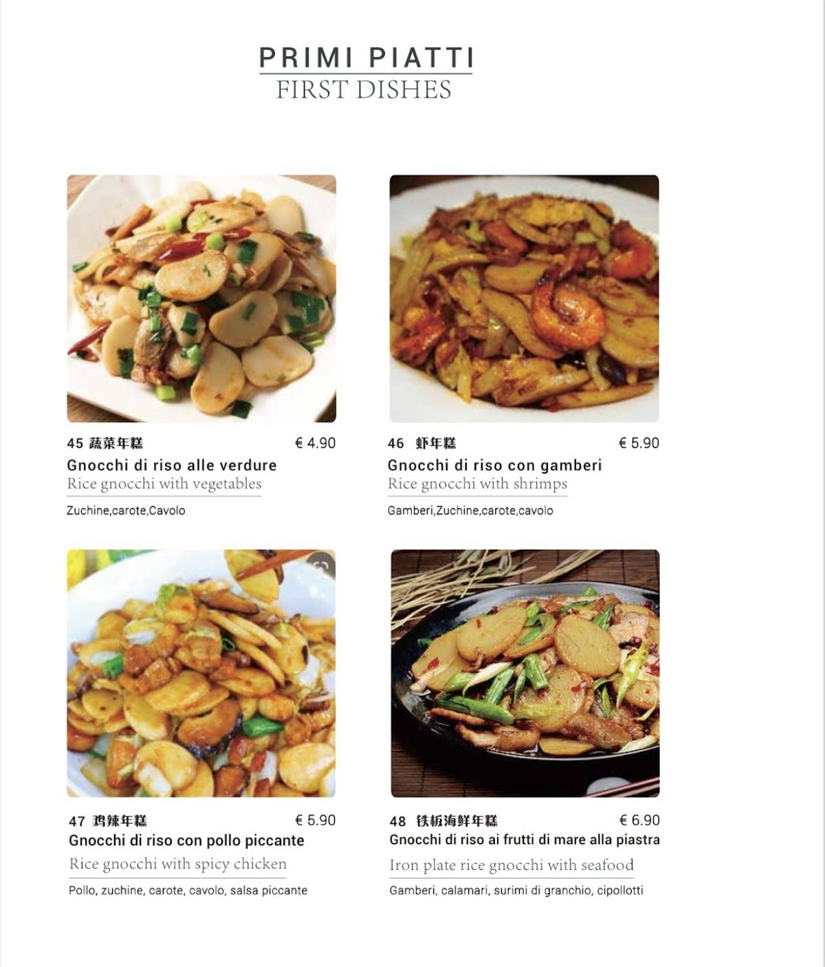 Menu di Ristorante cinese Mix 
