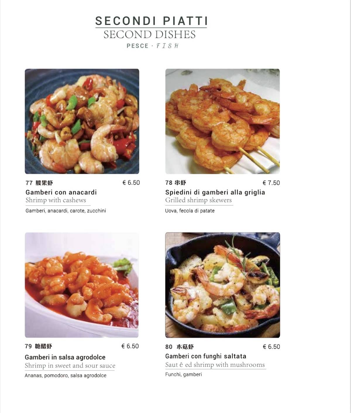 Menu di Ristorante cinese Mix 