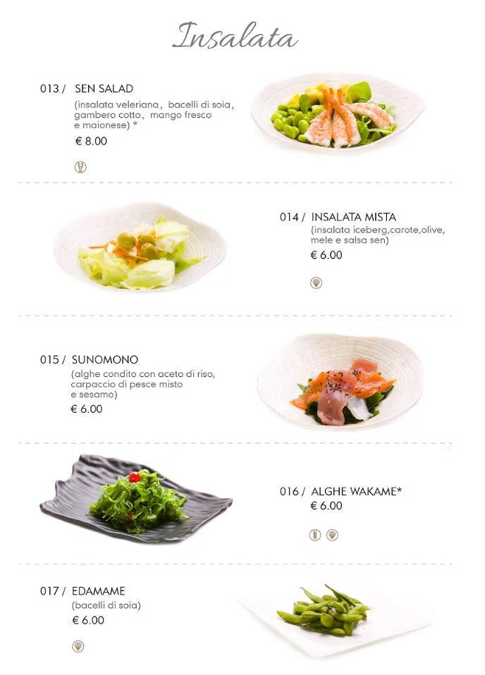Menu di Sen Sushi 