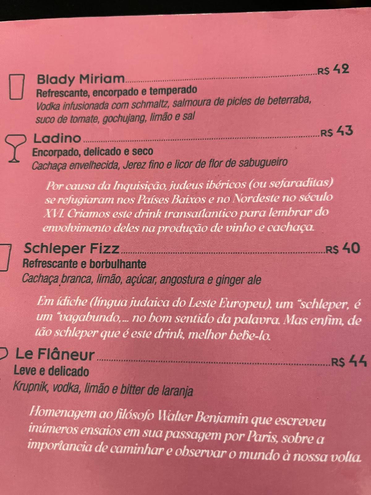 Shoshana Delishop cardápio