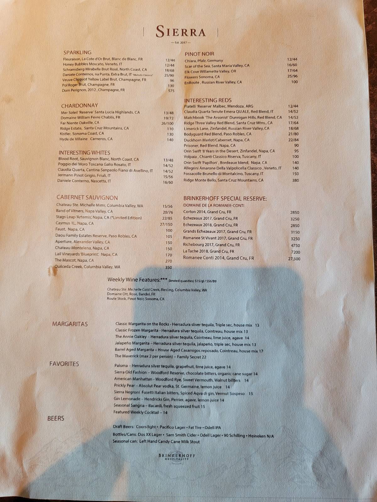 menu-at-sierra-restaurant-lone-tree