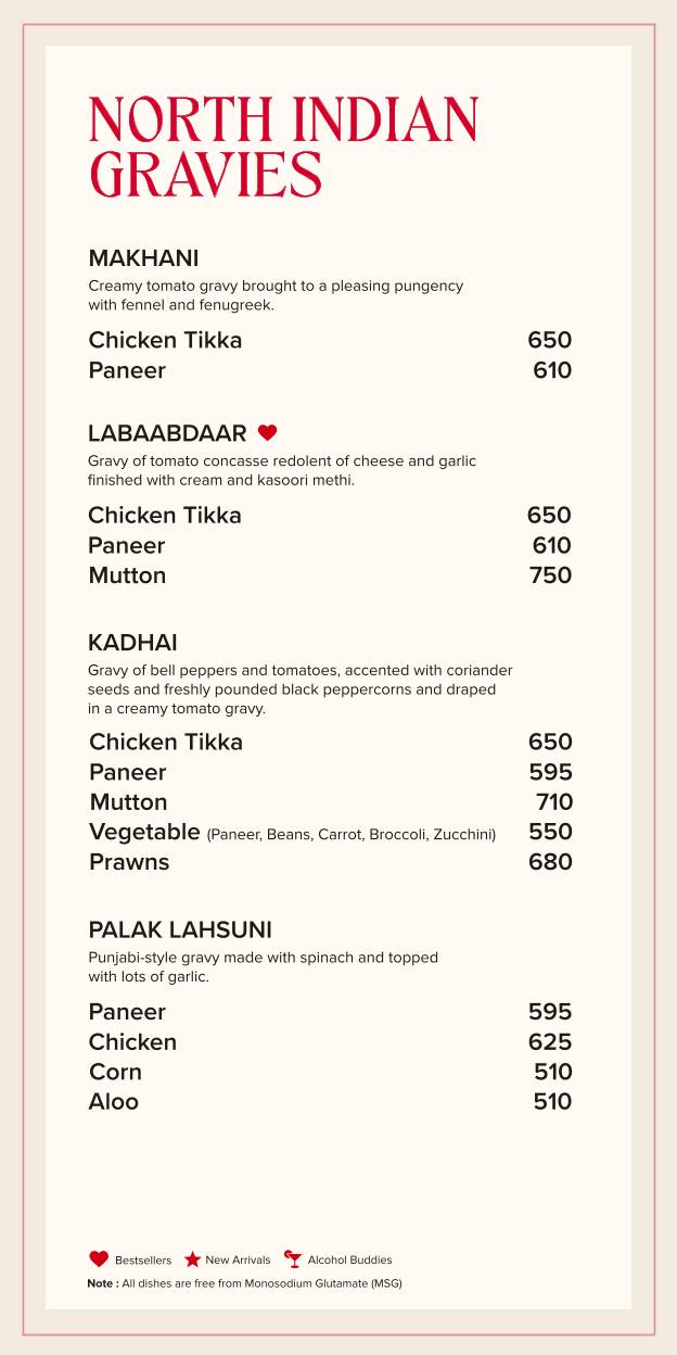 So The Sky Kitchen menu