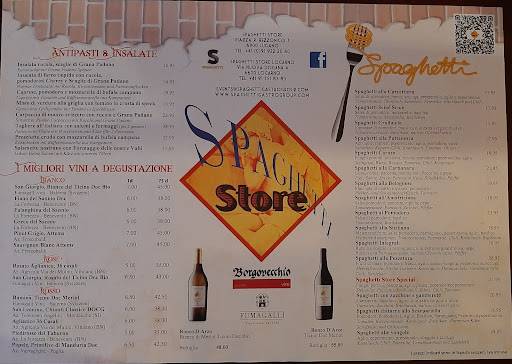Menu de Spaghetti Store Ristorante Pizzeria