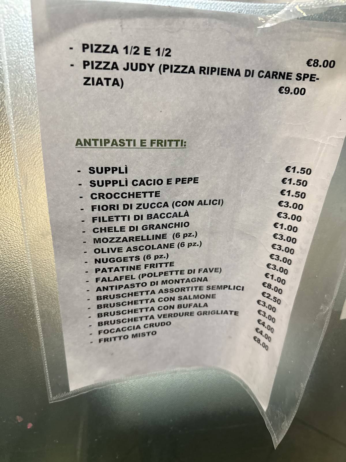 Menu di Speedy Pizza da Rosa 