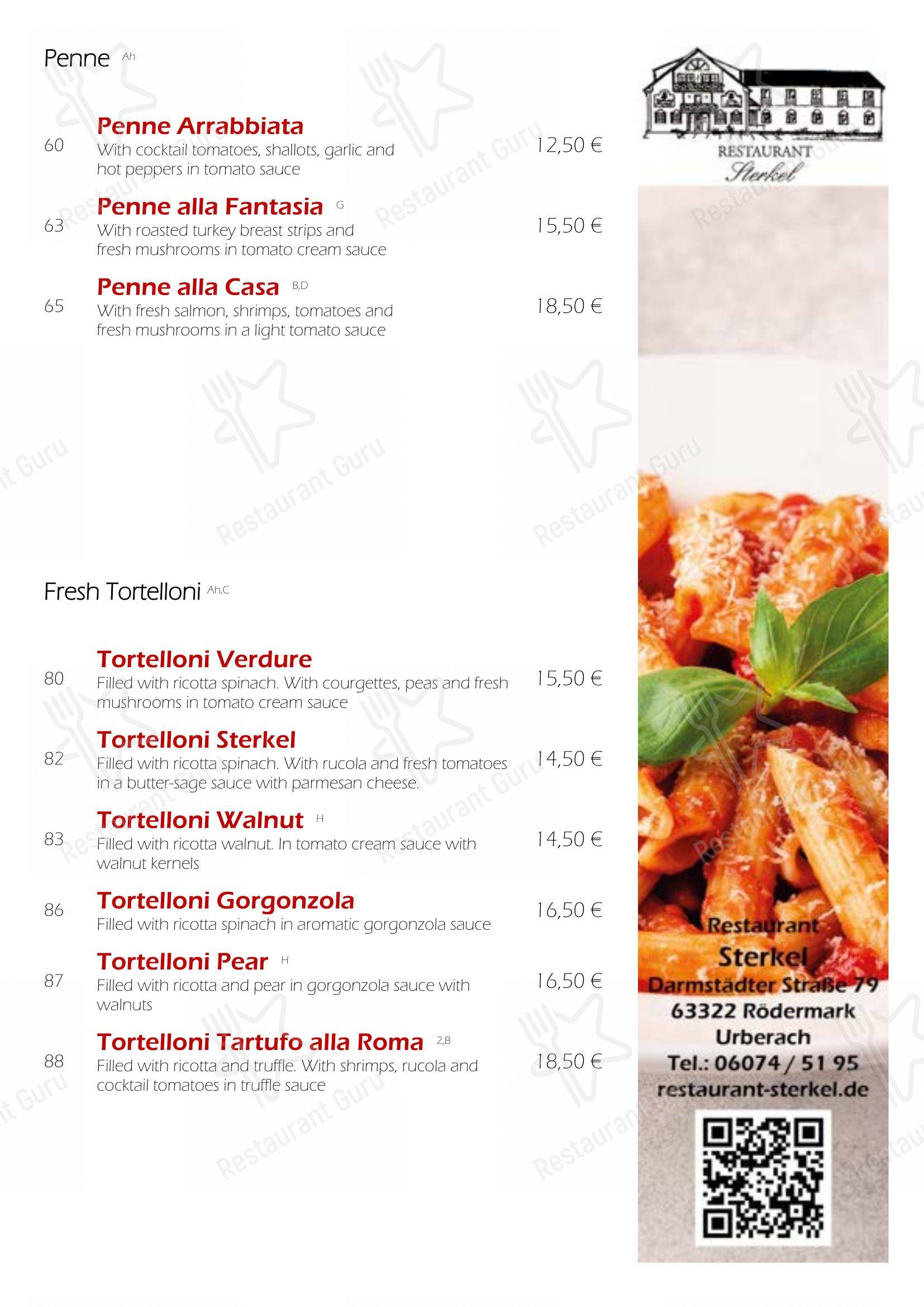 Menu bar pour Restaurant Sterkel dans Rödermark