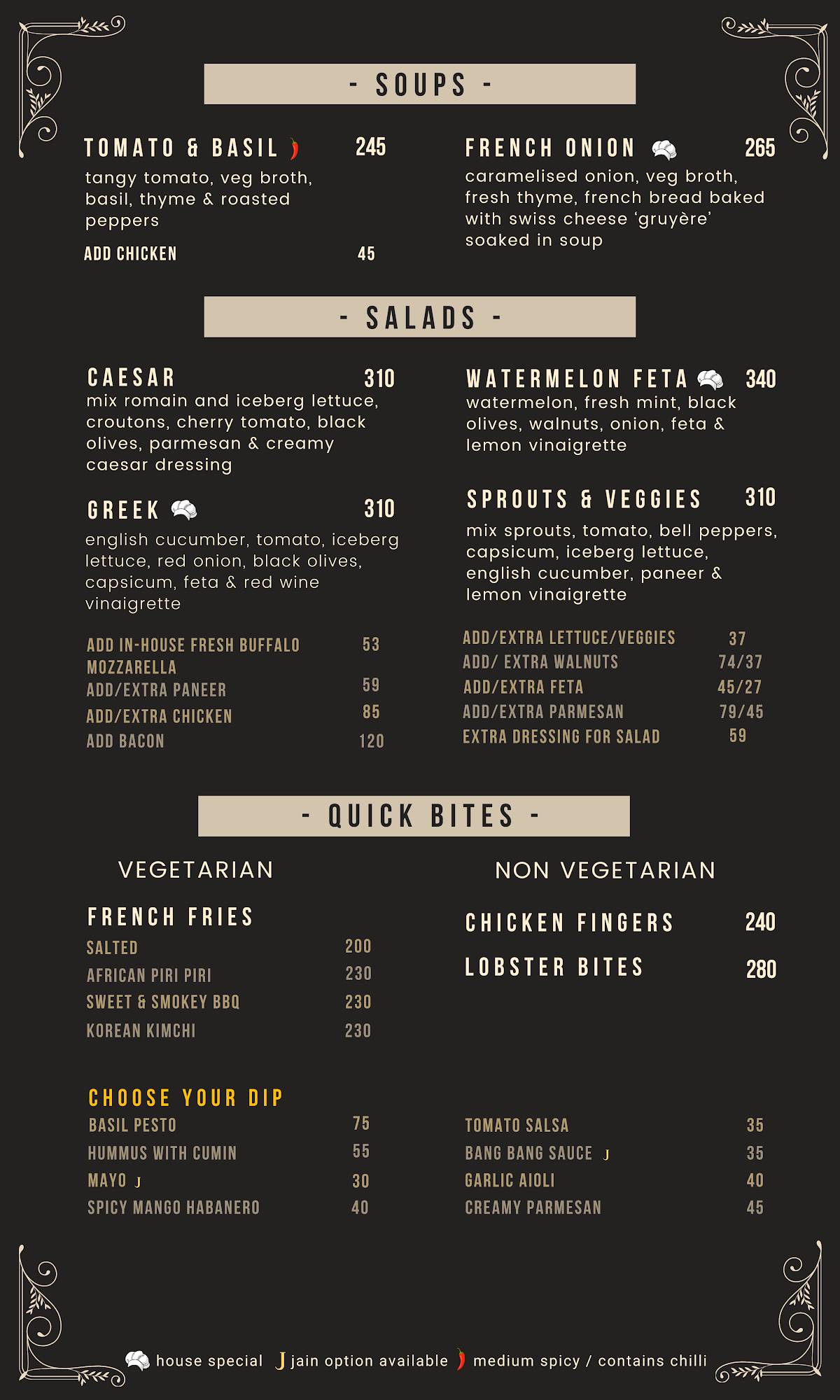 SuBakes - Wood Fired Pizzeria menu