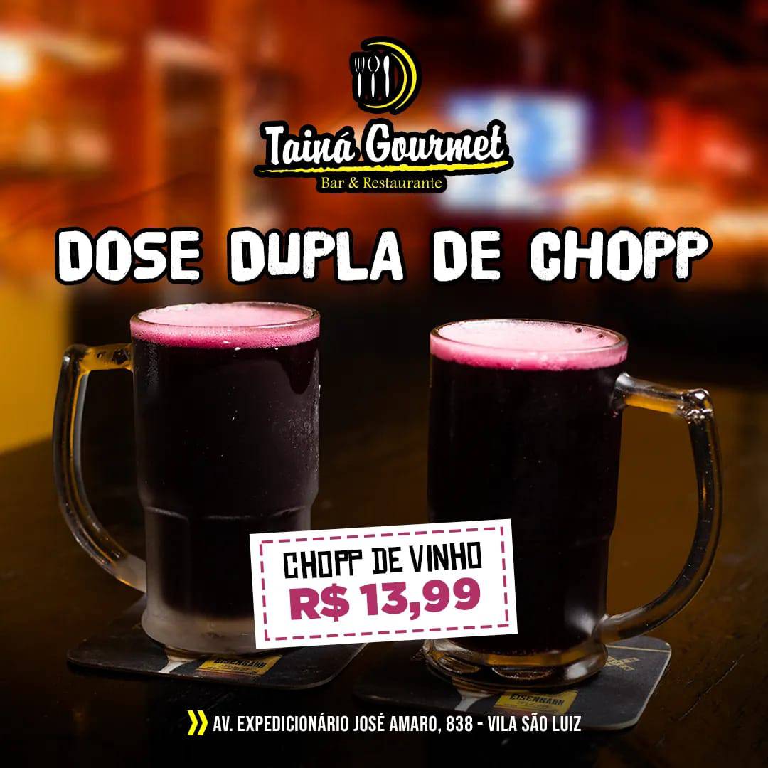 Tainá Gourmet cardápio