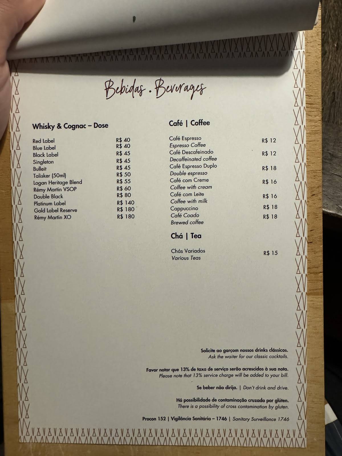 Restaurante Térèze cardápio