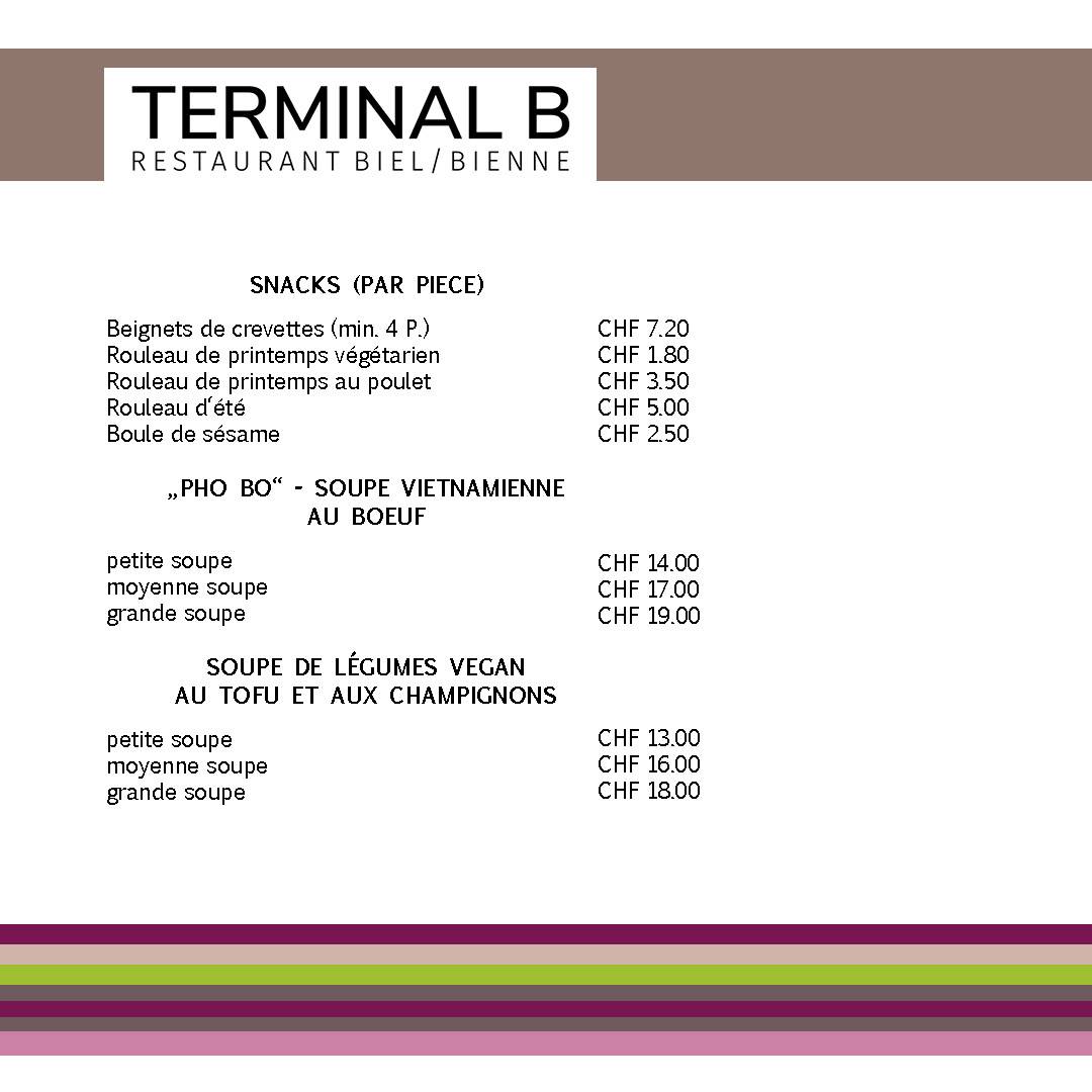 Menu di Terminal B 