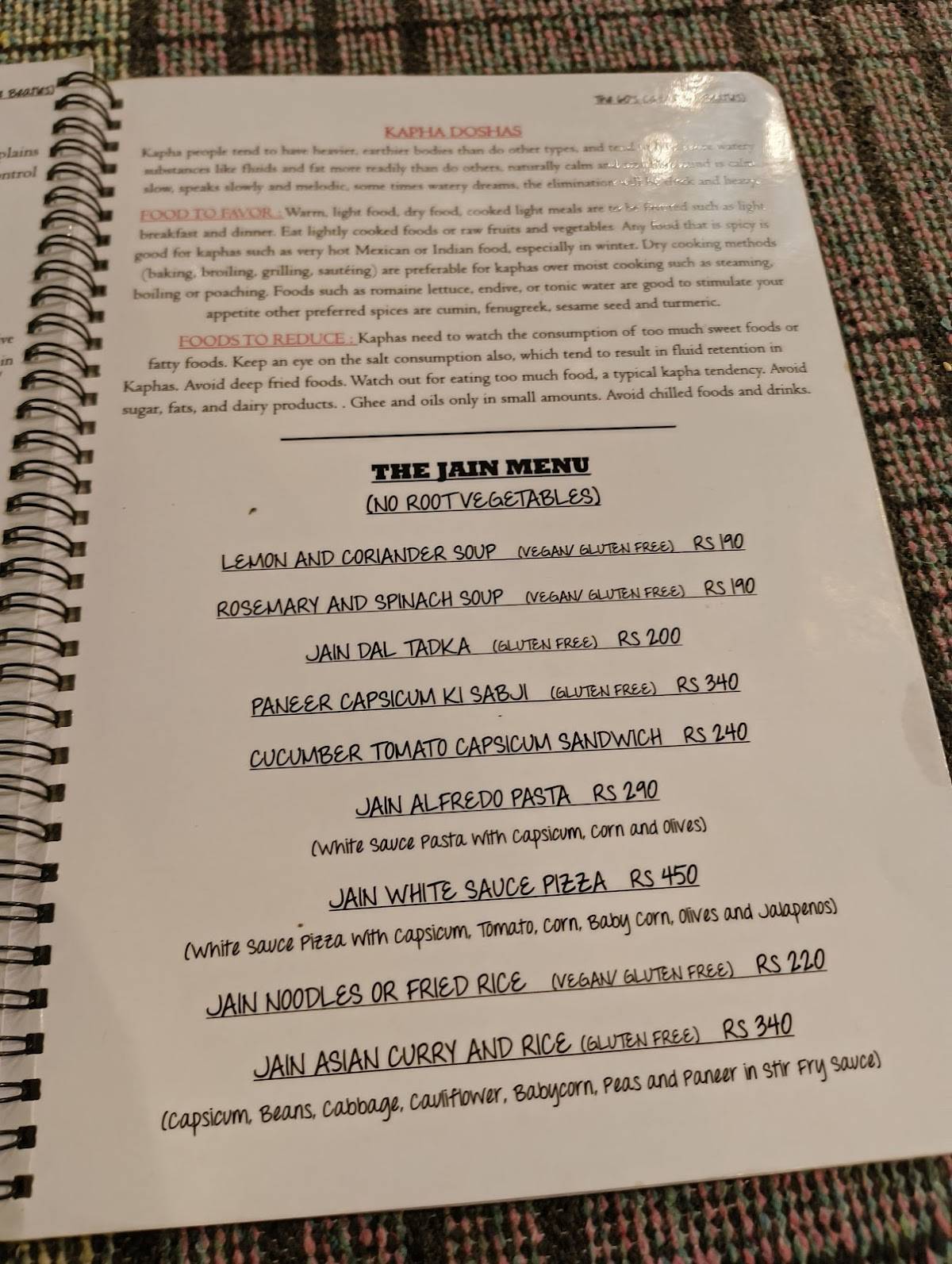 The 60's Cafe (The Beatles) menu