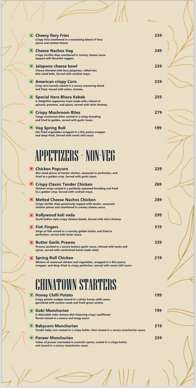 The Dome Cafe - HSR Layout menu