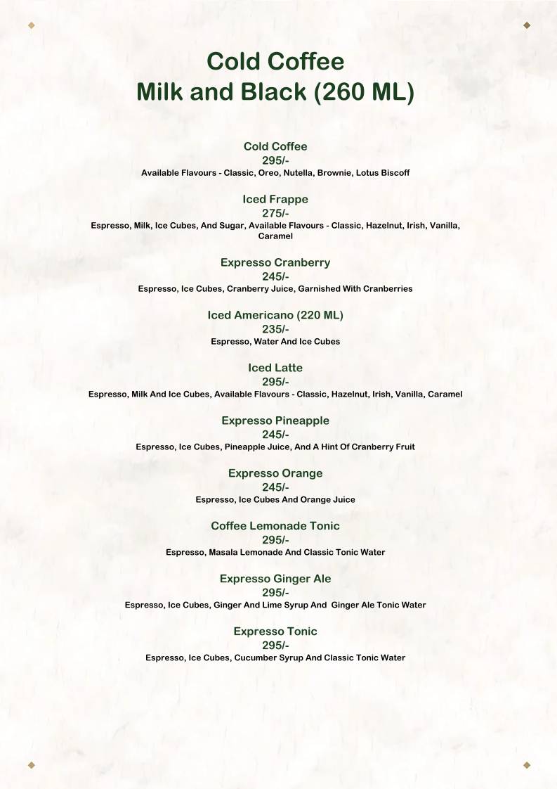 The House of Makeba - Veg Restaurant in Bhat, Ahmedabad menu