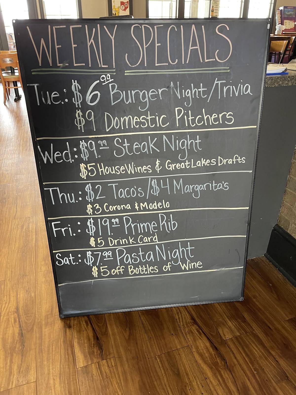 Menu at The Nest at Grey Hawk restaurant, LaGrange
